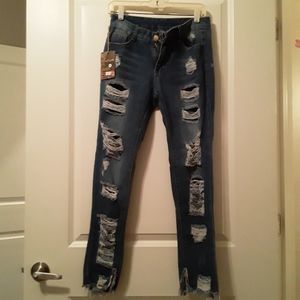 Women's Tian Gou 75 Destroyed Jeans